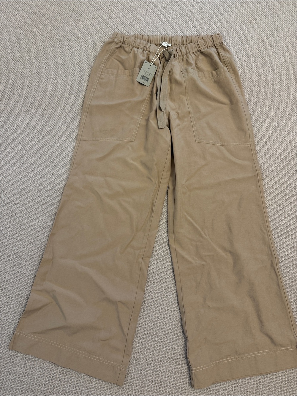 NWT NIC+ZOE Wide-Leg Drawstring Pants – Tan